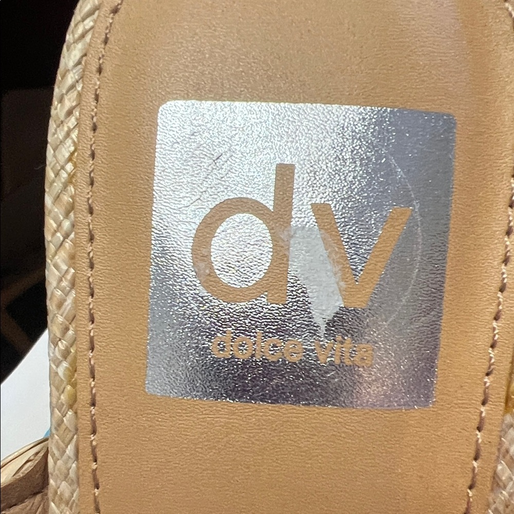 Dolce Vita Cream Braided Double-Strap Wedge Sandals - Picture 4 of 4